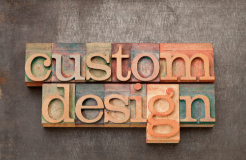 custom signs for businesses - graphic reading "custom designs"